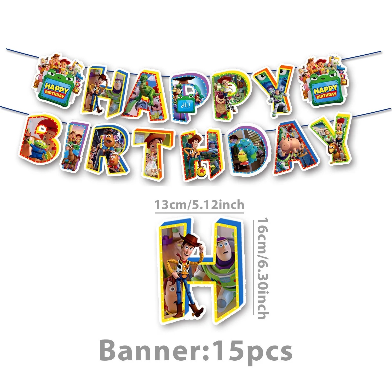 Toy Story 5 Happy Birthday Banner